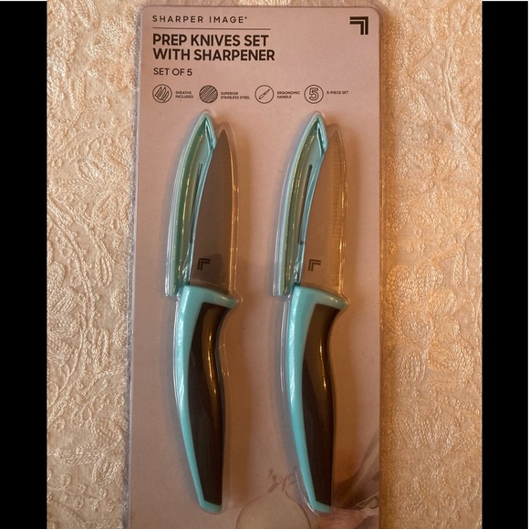 Sharper Image Prep Knife Set with Sharpener (2 Pairing Knives) - Picture 3 of 4